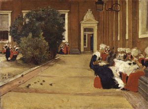 Szünet az amszterdami árvaházban (Tanulmány) alkotó: Max Liebermann