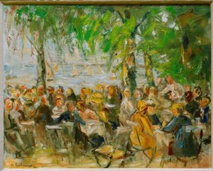 Kerti étterem a Havelen alkotó: Max Liebermann