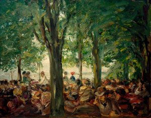 Kerti étterem a Havelen a fák alatt (Schildhorn) alkotó: Max Liebermann