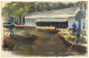 Gemusemarkt Delftben, 1907 alkotó: Max Liebermann
