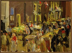 Jodenbreestraat Amszterdamban (festmény vászonra) alkotó: Max Liebermann