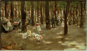 Játszótér a berlini Tiergartenben alkotó: Max Liebermann
