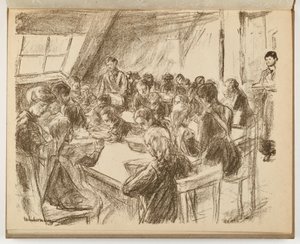 Gyermeknépkonyha (illusztráció a következőből: Művészet és művészek XIII, 6) alkotó: Max Liebermann