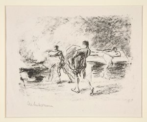 Holttestek hamvasztása, Goethe Bassompierre-jéhez (hamvasztásos jelenet) alkotó: Max Liebermann