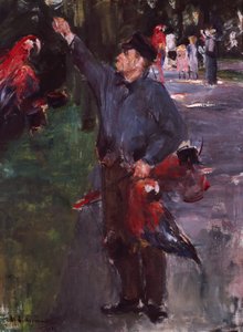 Férfi papagájokkal (olaj, vászon) alkotó: Max Liebermann