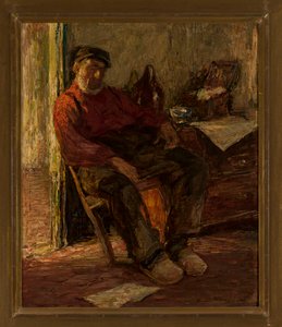 Férfi belső térben alkotó: Max Liebermann