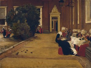 Árva lányok Amszterdamban, 1876 alkotó: Max Liebermann