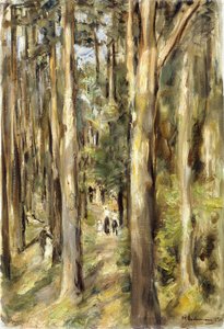 Piknik az erdőben, 1920 alkotó: Max Liebermann