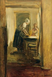 Plätterin alkotó: Max Liebermann