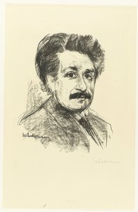 Albert Einstein portréja. 1925 alkotó: Max Liebermann
