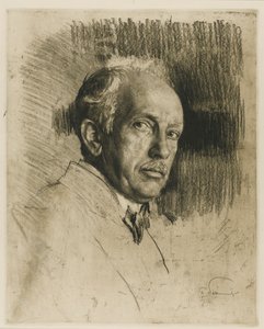 Richard Strauss zeneszerző portréja 1864-1949, c. 1914. alkotó: Max Liebermann