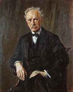 Richard Georg Strauss zeneszerző portréja 1864-1949, 1918. alkotó: Max Liebermann
