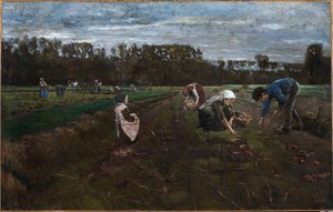 Burgonyaszüret alkotó: Max Liebermann