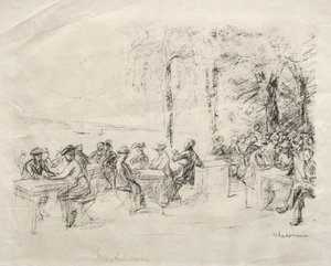 Vízparti étterem. alkotó: Max Liebermann