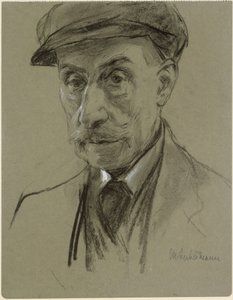 Önarckép sapkával alkotó: Max Liebermann