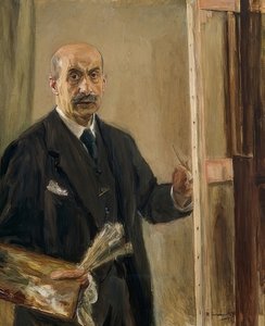 Önarckép a festőállványon. 1916 alkotó: Max Liebermann