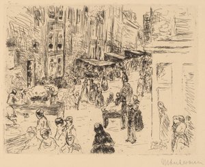A zsidó negyed Amszterdamban alkotó: Max Liebermann