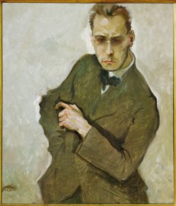 Anton von Webern zeneszerző (festmény vászonra)