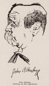 Peter Altenberg, osztrák író és költő (litho)