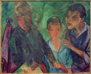 Der Künstler und seine Familie von Max Pechstein