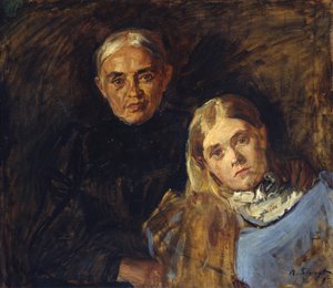 Vollné a lányával alkotó: Max Slevogt