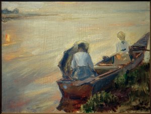 Hajók a Chiemsee-n alkotó: Max Slevogt