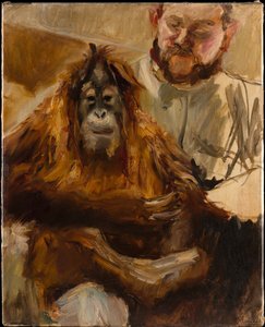 „Seemann” orangután a gondozójával alkotó: Max Slevogt