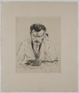 Önarckép szivarral, rézkarc alkotó: Max Slevogt
