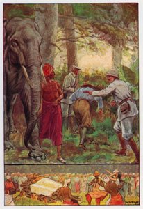 Illusztráció a világ körül nyolcvan nap alatt, Jules Verne (színes litó)