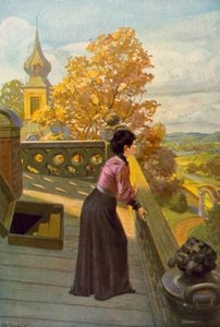 Illusztráció Jane Eyre-hez, Charlotte Bronte (színes litó)