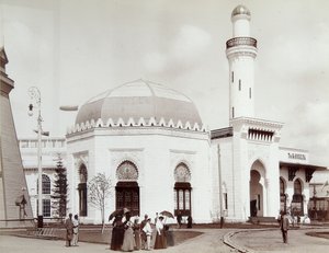 Panoráma a Nobel Társaságról, az összoroszországi kiállítás, Nyizsnyij Novgorod, Oroszország, 1896. alkotó: Maxim Dmitriev