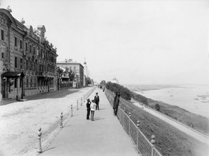 Strelka, a Volga és az Oka összefolyása, Nyizsnyij Novgorod, Oroszország, 1896