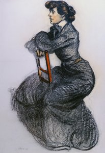 Colette, 1906-1907 körül (szén és pasztell)