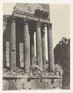 Baalbeck (Heliopolis), Jupiter temploma, délkeleti irányból nézve; Szíria alkotó: Maxime Du Camp