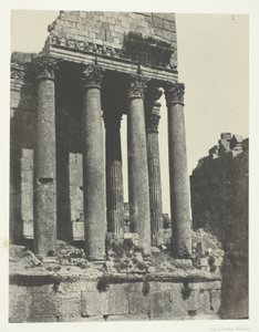 Baalbeck (Heliopolis), Jupiter temploma, délkeleti irányból nézve; Szíria alkotó: Maxime Du Camp