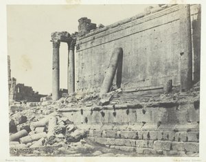 Baalbeck Heliopolis, Jupiter temploma, Keleti homlokzat, Szíria, 184951, nyomtatva 1852. alkotó: Maxime Du Camp