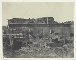 Hátsó homlokzat, Dendera nagy temploma (Teutyres), Felső-Egyiptom alkotó: Maxime Du Camp