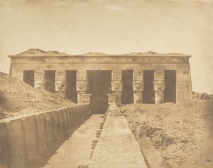 Az Athor-templom homlokzata Dendera Tentyrisben, 1849-50. alkotó: Maxime Du Camp