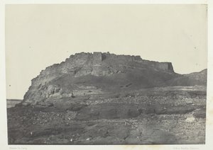 Ibrahim ókori premisz erődje, kilátás délről, Núbia, 184951, nyomtatva 1852. alkotó: Maxime Du Camp