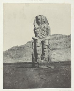 Gournah, Amenopht III kolosszus monolitja, Théba, 184951, nyomtatva 1852-ben. alkotó: Maxime Du Camp