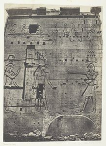 Isis nagy temploma Philoe-ban, második pilon; Núbia, 74. tábla az "Egypte, Nubie, Palestine et Syrie" albumból (1852) alkotó: Maxime Du Camp