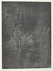 Isis nagy temploma Philoe-ban, Tôth Ibiocéphale; Núbia, 79. tábla az "Egypte, Nubie, Palestine et Syrie" albumból (1852). alkotó: Maxime Du Camp