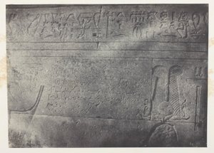 Isis nagy temploma Philoe-ban, démotikus felirat; Núbia, 76. tábla az "Egypte, Nubie, Palestine et Syrie" című albumból (1852). alkotó: Maxime Du Camp
