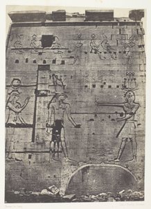 Isis nagy temploma Philoe-ban, második pilon; Núbia, 74. tábla az "Egypte, Nubie, Palestine et Syrie" albumból (1852) alkotó: Maxime Du Camp