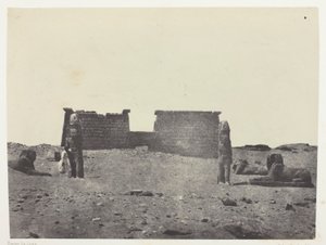Hémi-Spéos De Séboua, Drômos; Nubie, 97. tábla az "Egypte, Nubie, Palestine et Syrie" című albumból (1852). alkotó: Maxime Du Camp