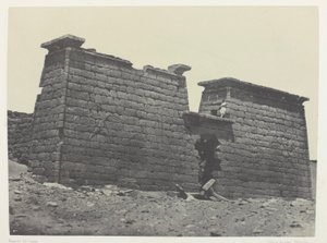 Hémi-Spéos De Séboua, Pylons; Núbia, 98. tábla az "Egypte, Nubie, Palestine et Syrie" című albumból (1852). alkotó: Maxime Du Camp