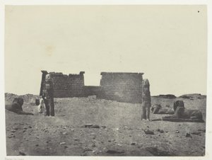 Hémi-Spéos De Séboua, Drômos; Nubie, 97. tábla az "Egypte, Nubie, Palestine et Syrie" című albumból (1852). alkotó: Maxime Du Camp