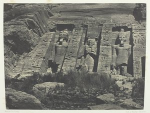 Ibsamboul, Hathor Speos déli része, Núbia, 184951, nyomtatva 1852-ben. alkotó: Maxime Du Camp