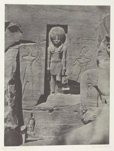 Ibsamboul, Szobrok a núbiai Phré szpéosz bejáratából, Núbia, 105. tábla az "Egypte, Nubie, Palestine et Syrie" című albumból (1852).