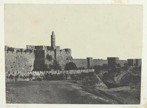 Jeruzsálem, Western Walls, Palesztina, 184951, nyomtatva 1852. alkotó: Maxime Du Camp